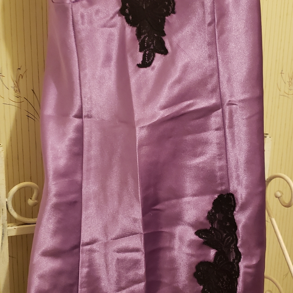 Womens Nightie- purple with black